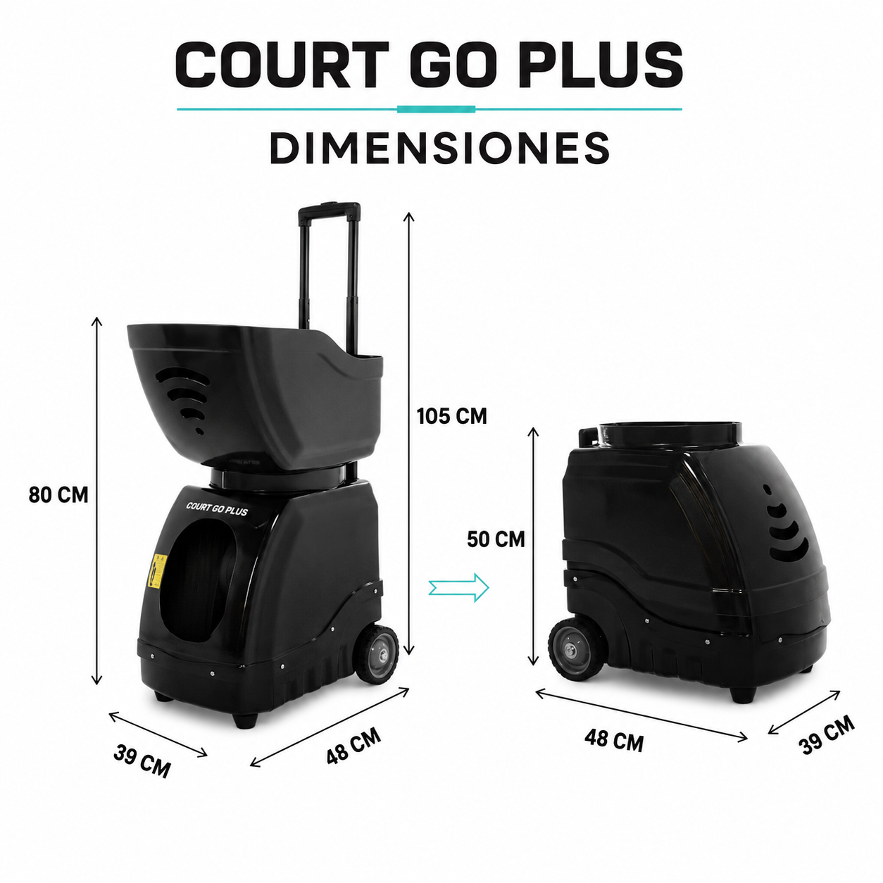 Court Go Plus — dimensiones